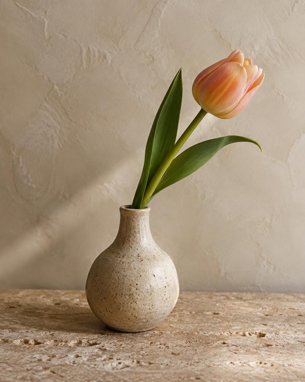 Hand-Thrown Stoneware Bud Vase