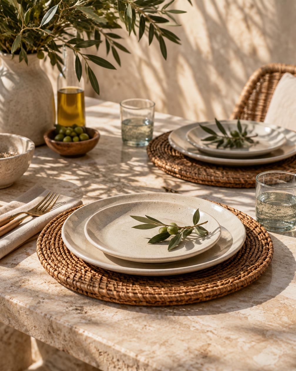 Woven Rattan Charger, Set of Four