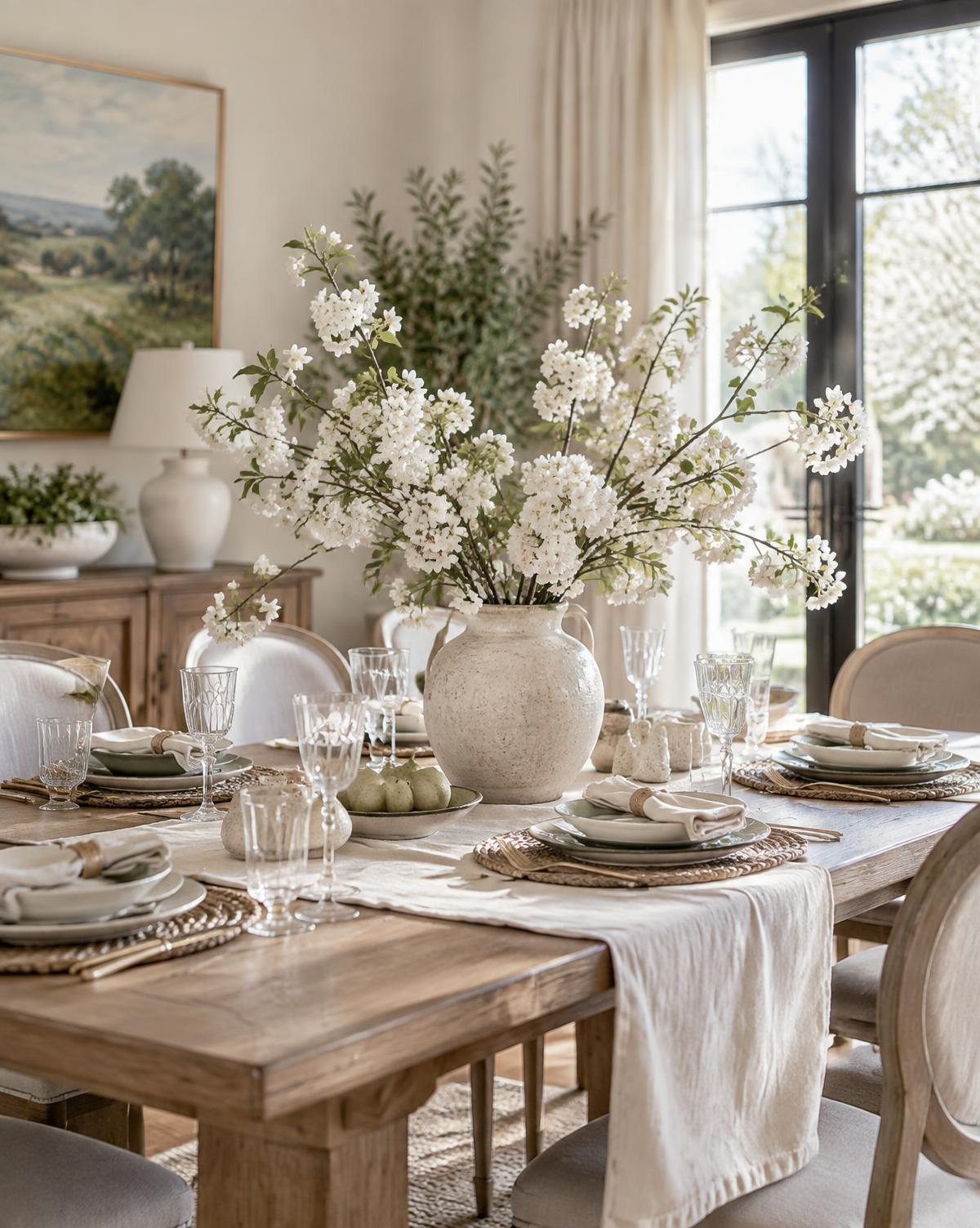 Spring décor styled in a home