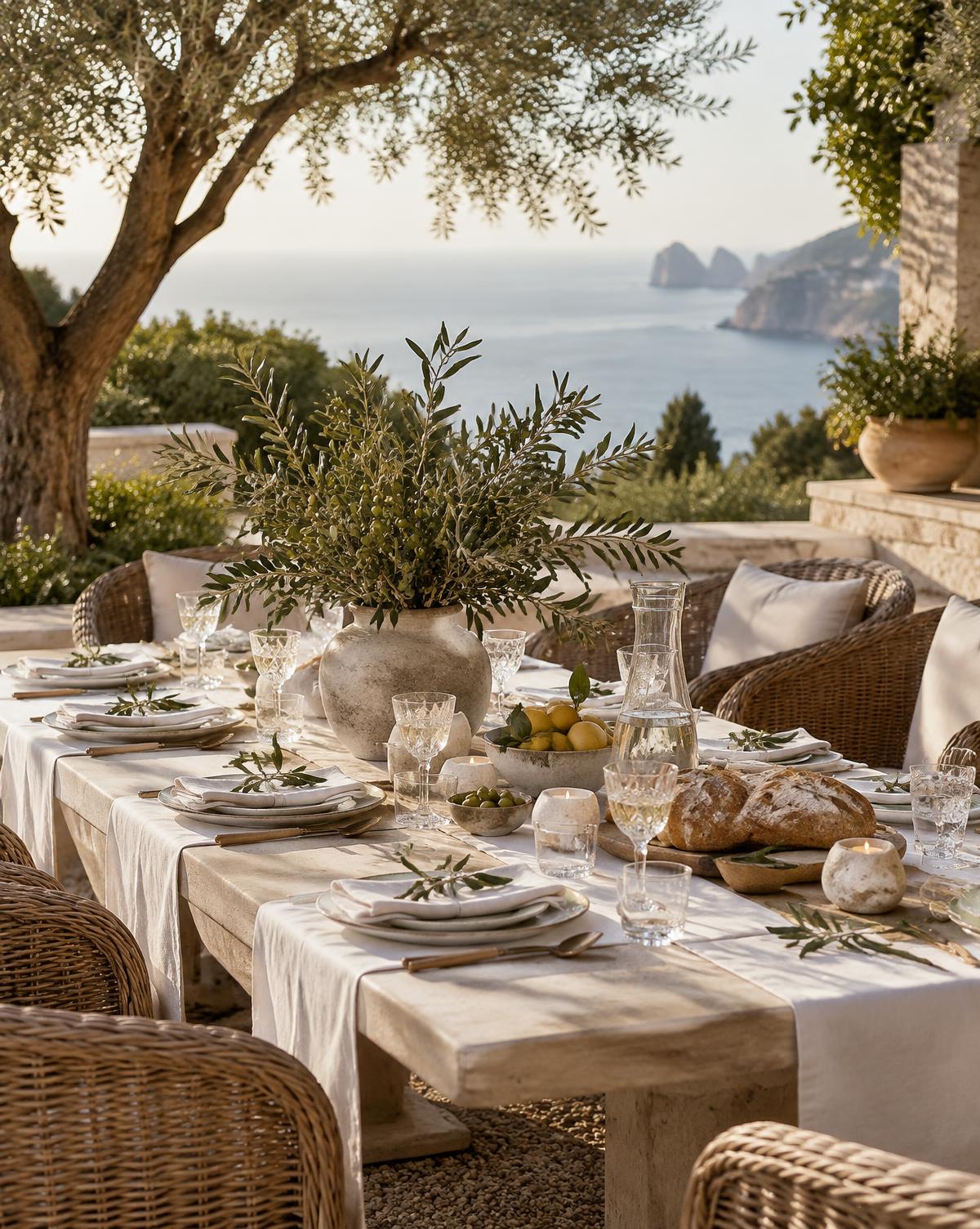 Summer décor styled in a home